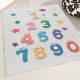 Tapis enfant crème plat lavable en machine Numbers