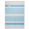 Tapis de chambre enfant bleu lavable en machine plat Lines