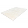 Tapis rectangle crème à longues mèches tufté main uni Liminka