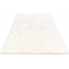 Tapis rectangle crème à longues mèches tufté main uni Liminka