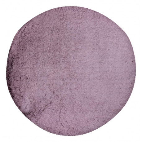 Tapis extra doux rond polyester uni Mistara