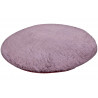 Tapis extra doux rond polyester uni Mistara