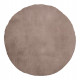 Tapis rond extra doux polyester uni Serena