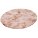 Tapis imitation fourrure très doux uni polyester rond Kendhua