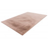 Tapis rectangle doux uni shaggy effet brillant polyester Oceania