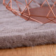 Tapis rectangle doux uni shaggy effet brillant polyester Oceania