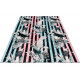 Tapis multicolore moderne floral en polyester Blozy