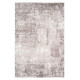 Tapis design avec effet 3D taupe rayé en polyester Alba