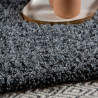 Tapis shaggy uni en polypropylène rectangle Alienor