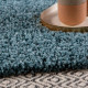 Tapis shaggy uni en polypropylène rond Alienor