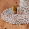 Tapis shaggy uni en polypropylène rond Alienor