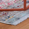 Tapis vintage multicolore avec franges rayé Park