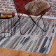 Tapis moderne rayé rectangle taupe intérieur Turku