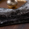 Tapis effet brillant shaggy uni polyester rectangle Timothee