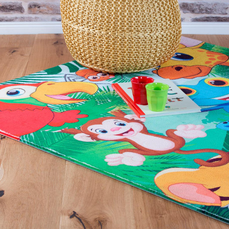 Tapis De Chambre Enfant Multicolore Rectangle Mini Jungle Tapis De Chambre Enfant Multicolore Rectangle Mini Jungle