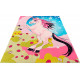 Tapis multicolore pour chambre de fille rectangle Juliette