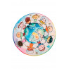 Tapis de chambre enfant rond multicolore One