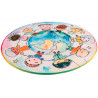 Tapis de chambre enfant rond multicolore One