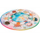 Tapis de chambre enfant rond multicolore One