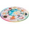 Tapis de chambre enfant rond multicolore One