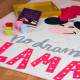 Tapis rectangle pour chambre d'enfant multicolore Lama