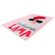 Tapis rectangle pour chambre d'enfant multicolore Lama