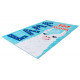 Tapis de chambre enfant rectangle multicolore Lama