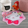 Tapis lavable en machine multicolore enfant Kitten