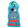 Tapis enfant lavable en machine multicolore Hippo