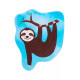 Tapis antidérapant enfant lavable en machine multicolore Sloth