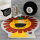 Tapis enfant antidérapant multicolore lavable en machine Lion