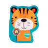 Tapis lavable en machine enfant multicolore antidérapant Tiger