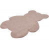 Tapis doux taupe enfant lavable en machine Nours