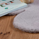 Tapis doux taupe enfant lavable en machine Nours