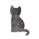 Tapis gris pour enfant lavable en machine doux Chat