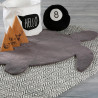 Tapis lavable en machine doux gris enfant Torti