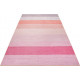 Tapis de chambre en polyester rayé design rose Clifton Esprit