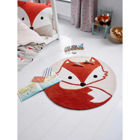 Tapis Rond En Polyester Pour Chambre D Enfant Orange Fox Esprit Tapis Rond En Polyester Pour Chambre D Enfant Orange Fox Esprit