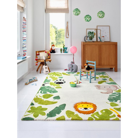 Tapis Enfant Rectangle Animal Beige Safari Esprit