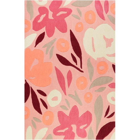 Tapis floral en polyester design Flower Capsul Esprit