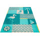 Tapis enfant animal rectangle Fruity Flamingo Smart Kids