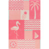 Tapis enfant animal rectangle Fruity Flamingo Smart Kids