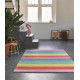 Tapis enfant rayure multicolore Rainbow Stripes Smart Kids