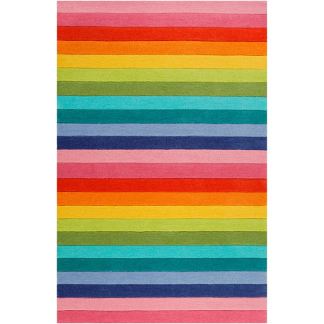 Tapis enfant rayure multicolore Rainbow Stripes Smart Kids