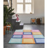 Tapis de chambre enfant carré coloré Domino Day Smart Kids