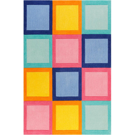 Tapis de chambre enfant carré coloré Domino Day Smart Kids