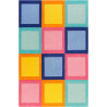 Tapis de chambre enfant carré coloré Domino Day Smart Kids