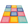Tapis de chambre enfant carré coloré Domino Day Smart Kids