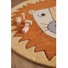 Tapis rond enfant orange Linus Smart Kids