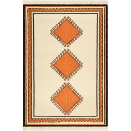 Tapis en laine berbère rouge ethnique Afoud Wecon Home